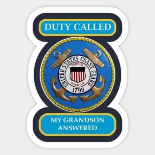 DutyCalledCoastGuard Grandson Sticker